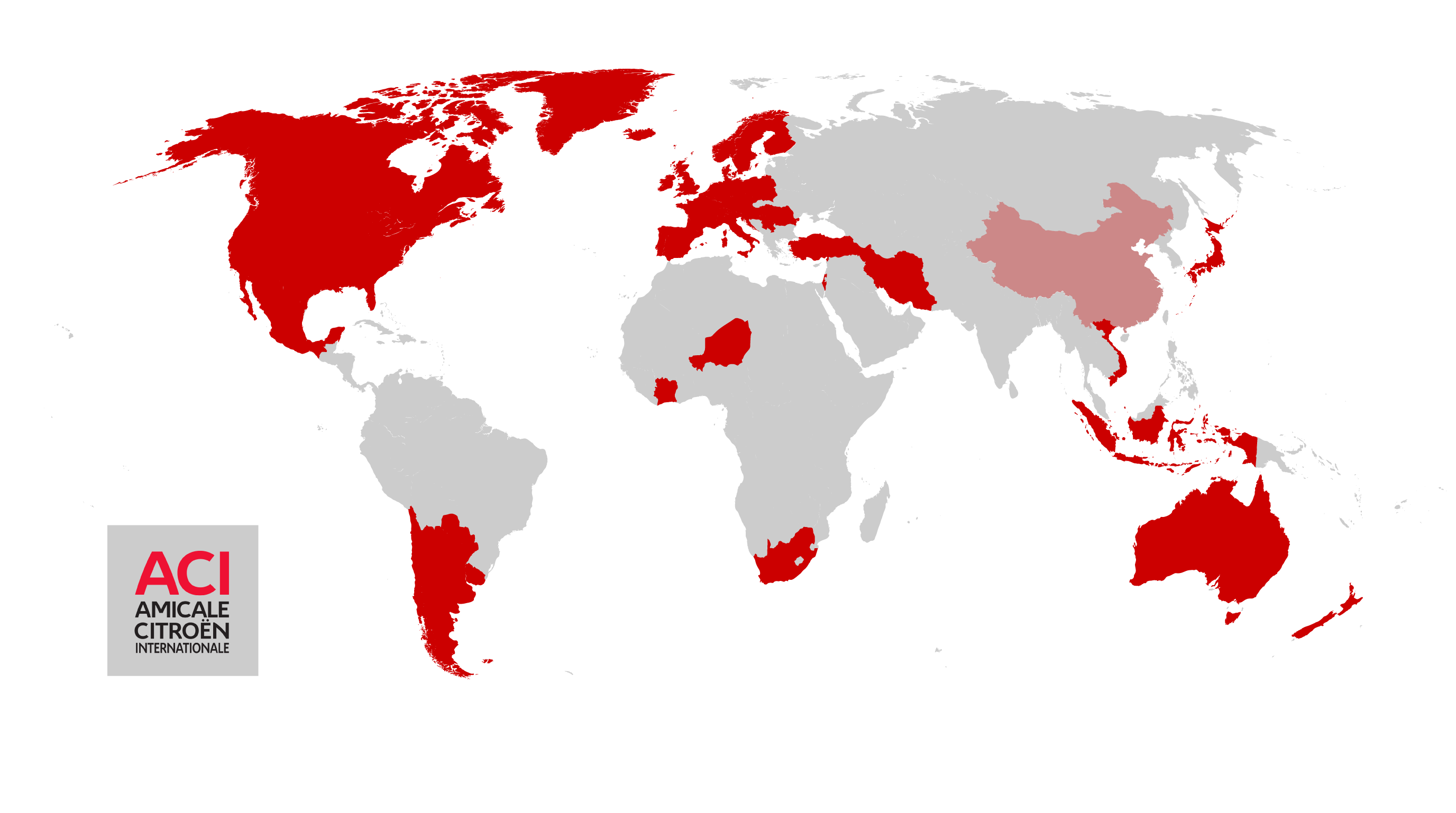 Picture: ACI Country Map - in these countries the ACI is represented.